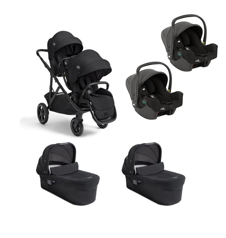 JOIE - Trio Gemellare/Fratellare Versiti Eclipse Con Navicella Ramble XL E Seggiolino Auto i - SNUG 2
