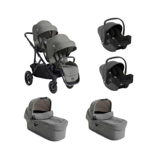 JOIE – Trio Gemellare/Fratellare Versiti Evergreen Con Navicella Ramble XL E Seggiolino Auto i – Snug 2