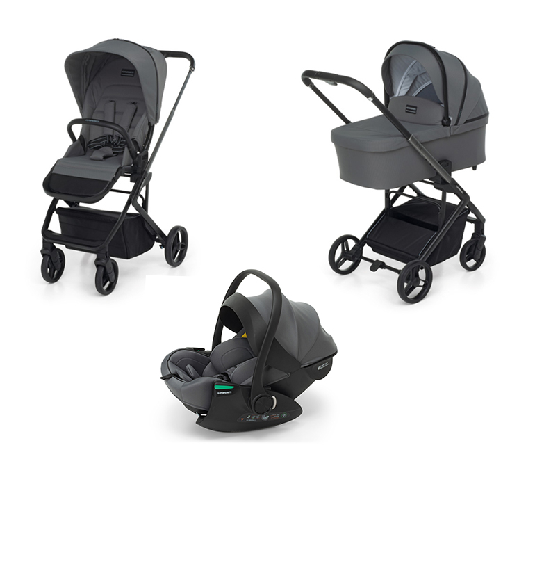FOPPAPEDRETTI - Trio Tic Toc Stone con Seggiolino Auto Disk Infant Rekline