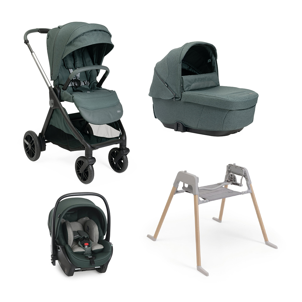 CHICCO - Trio Bellagio Fir Tree Con Seggiolino Auto First Recline + Stand Lullaglide (OMAGGIO9