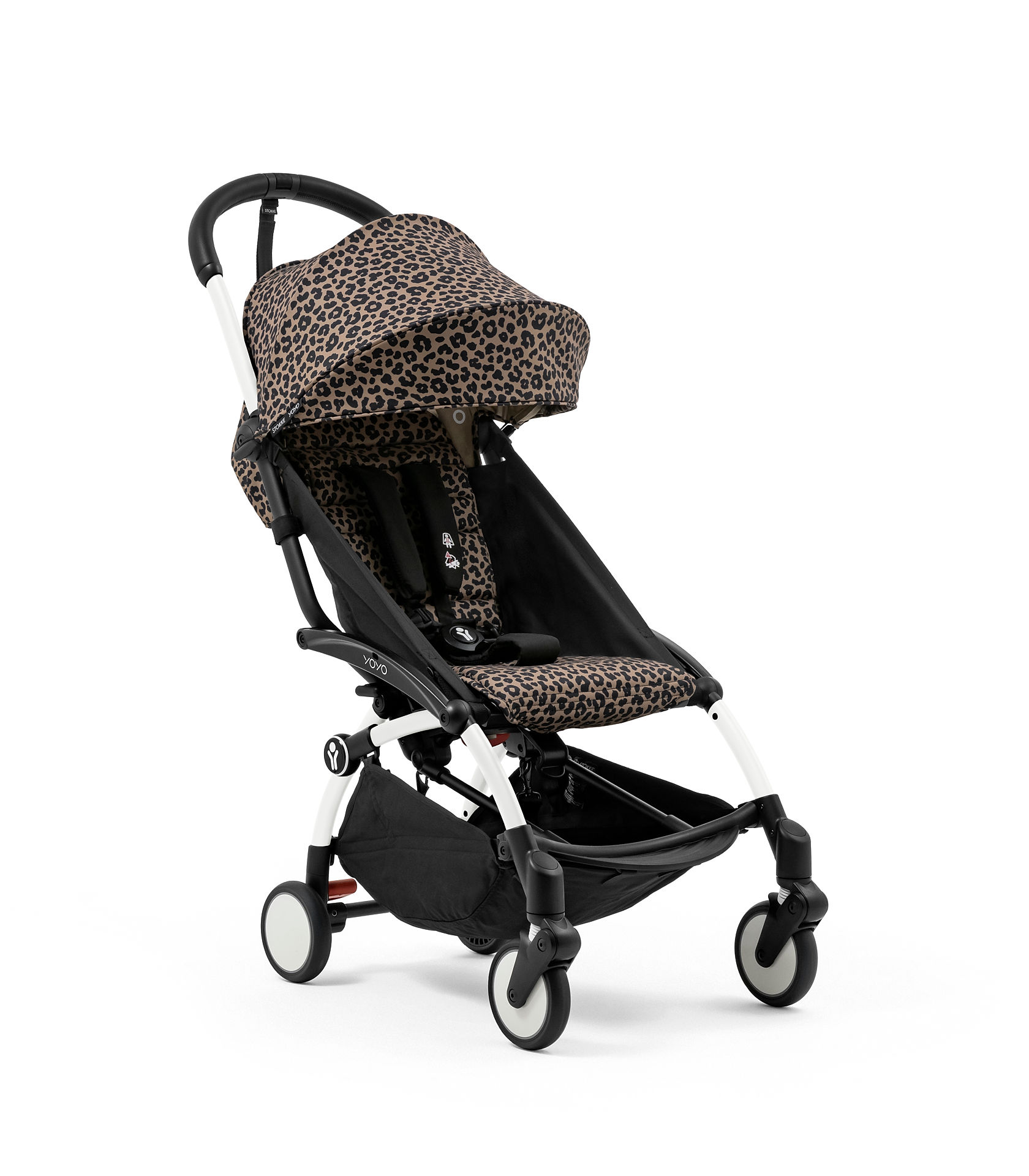 STOKKE – Passeggino YOYO³ con Telaio Bianco Leopard