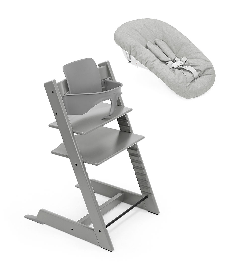 STOKKE - Seggiolone Tripp Trapp Storm Grey + Baby Set e Newborn