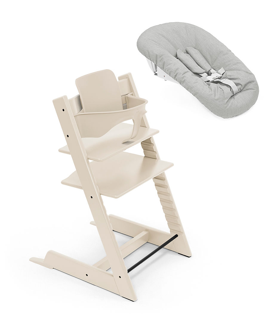 STOKKE - Seggiolone Tripp Trapp Vanilla White + Baby Set e Newborn