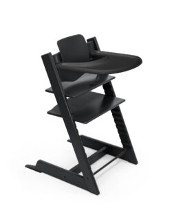 STOKKE - Seggiolone Tripp Trapp Nero+ Baby Set e Vassoio