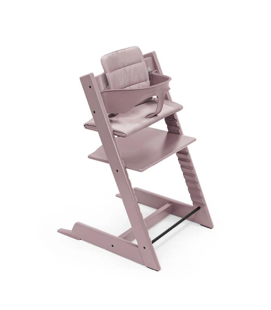 STOKKE - Seggiolone Tripp Trapp Heather Mauve+ Baby Set e Cuscino