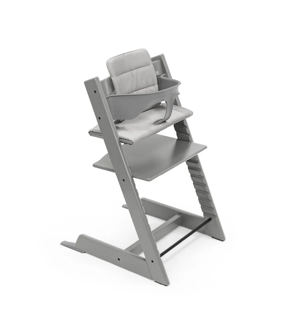 STOKKE - Seggiolone Tripp Trapp Storm Grey + Baby Set e Cuscino