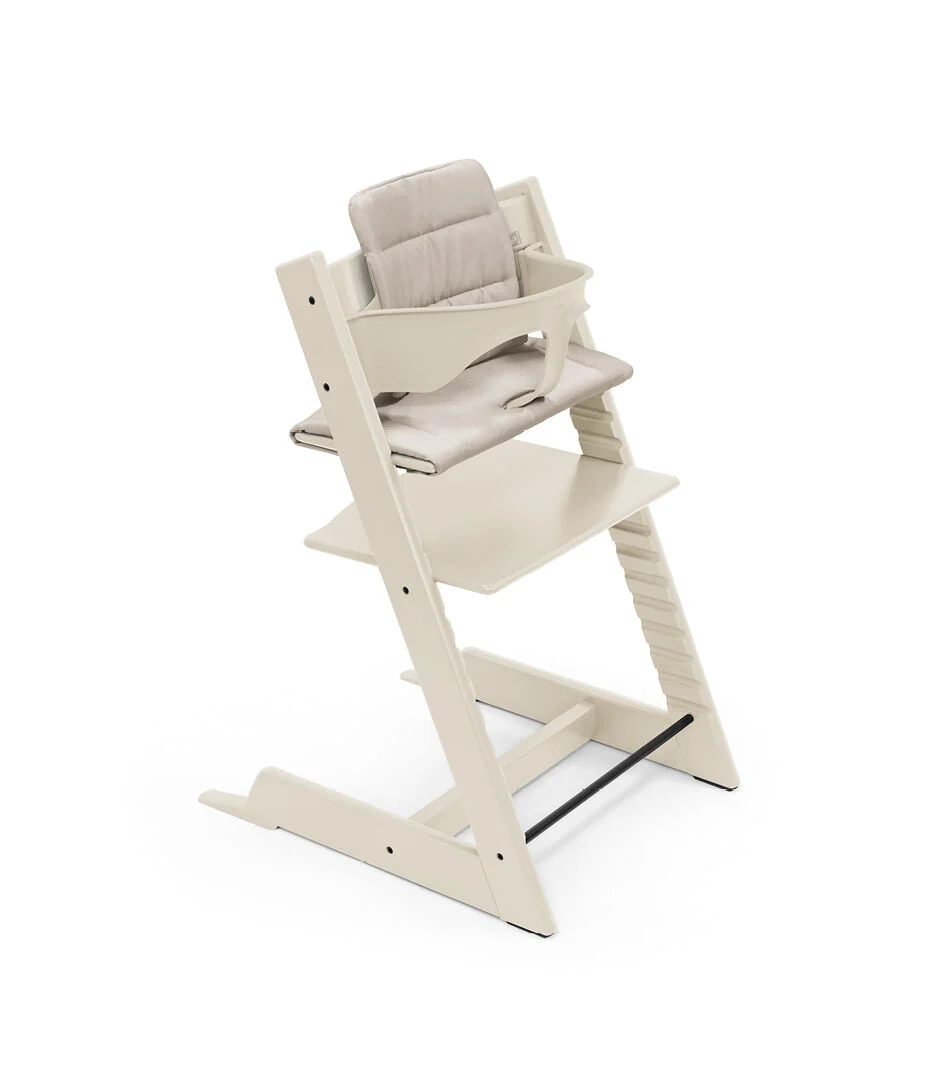 STOKKE - Seggiolone Tripp Trapp Vanilla White + Baby Set e Cuscino