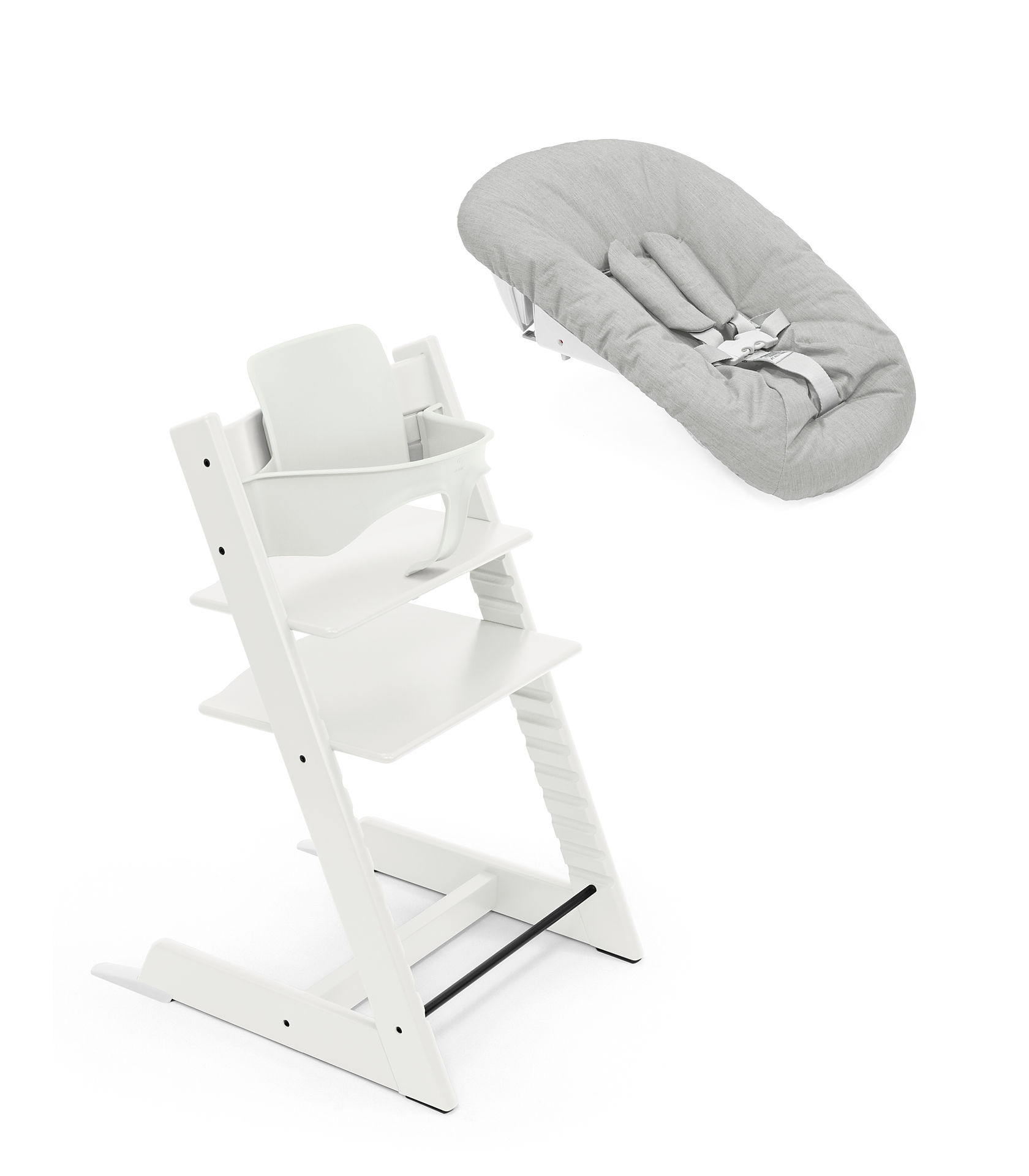 STOKKE - Seggiolone Bianco Tripp Trapp + Baby Set e Newborn