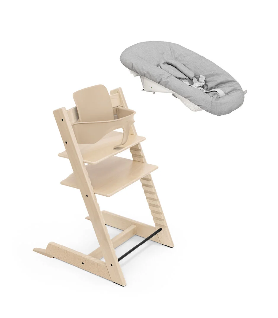 STOKKE - Seggiolone Tripp Trapp Natural + Baby Set e Newborn