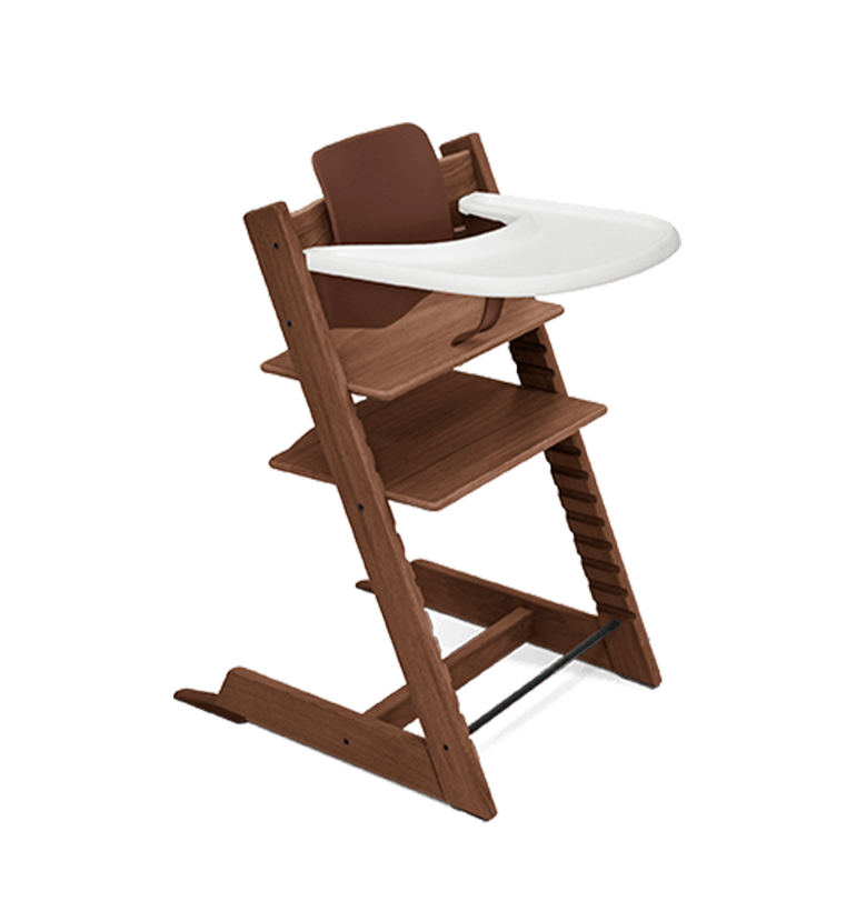 STOKKE - Seggiolone Tripp Trapp Oak Warm Brown + Baby Set e Vassoio