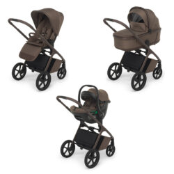 FOPPAPEDRETTI - Trio Commander Cinnamon Brown con Seggiolino Auto Disk Infant