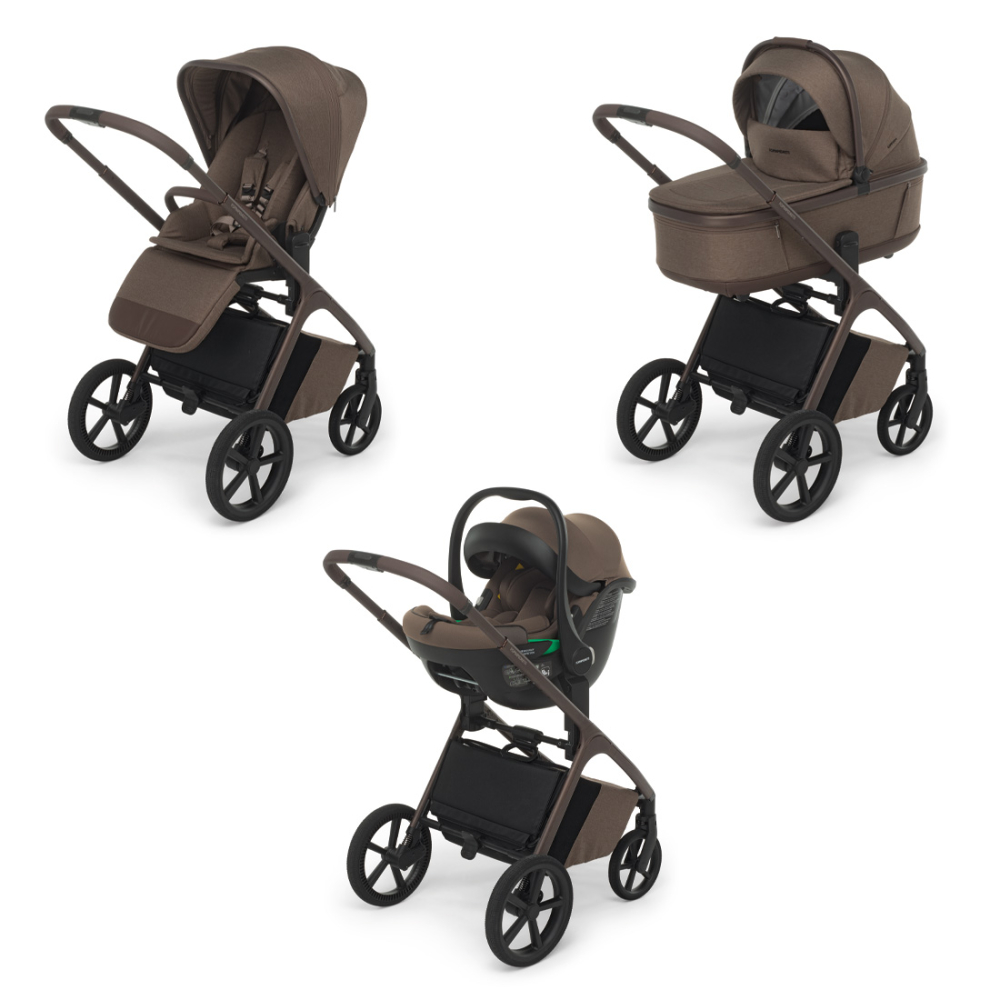 FOPPAPEDRETTI - Trio Commander Cinnamon Brown con Seggiolino Auto Disk Infant