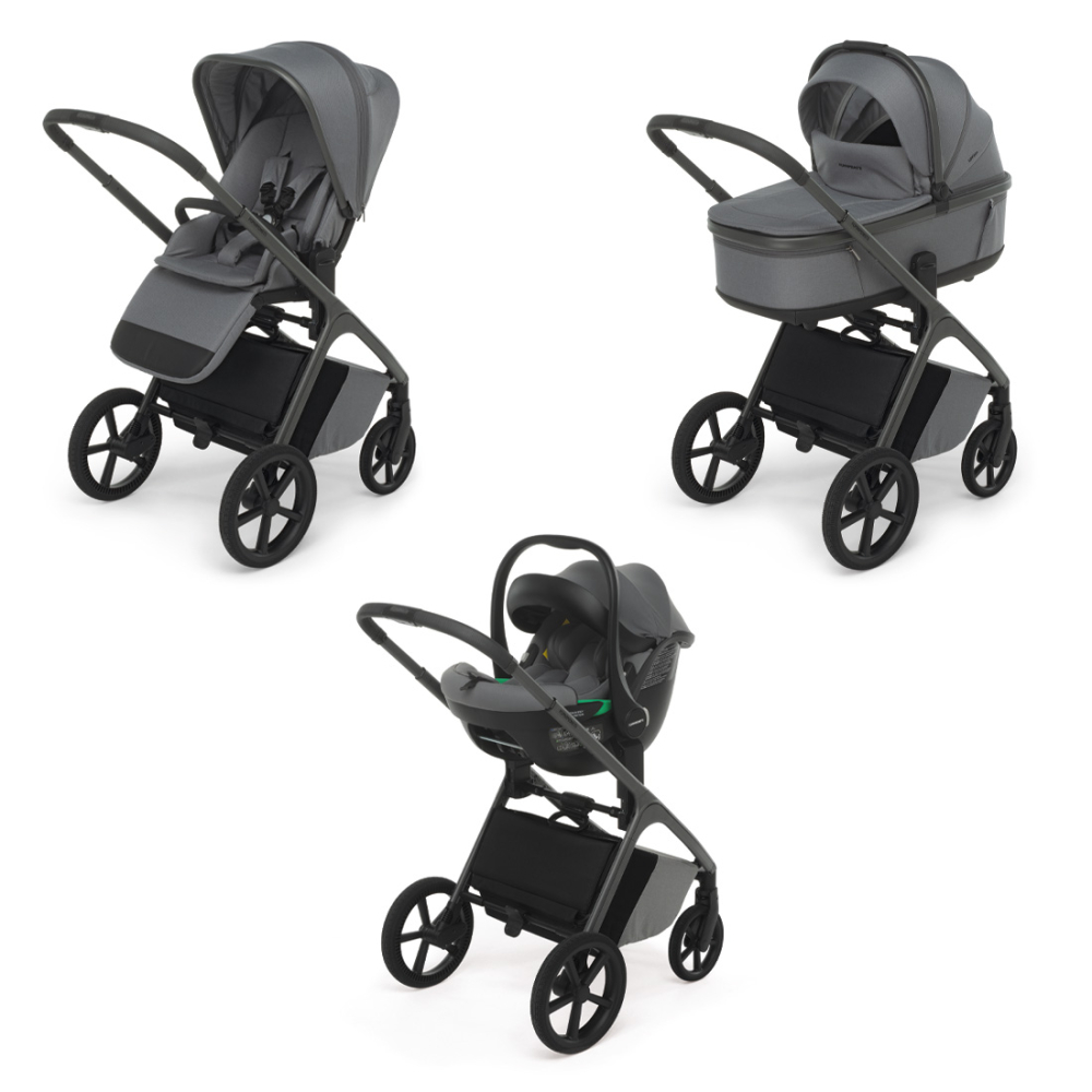 FOPPAPEDRETTI - Trio Commander Steel Grey con Seggiolino Auto Disk Infant