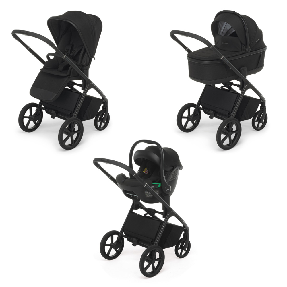 FOPPAPEDRETTI - Trio Commander Onyx Black con Seggiolino Auto Disk Infant