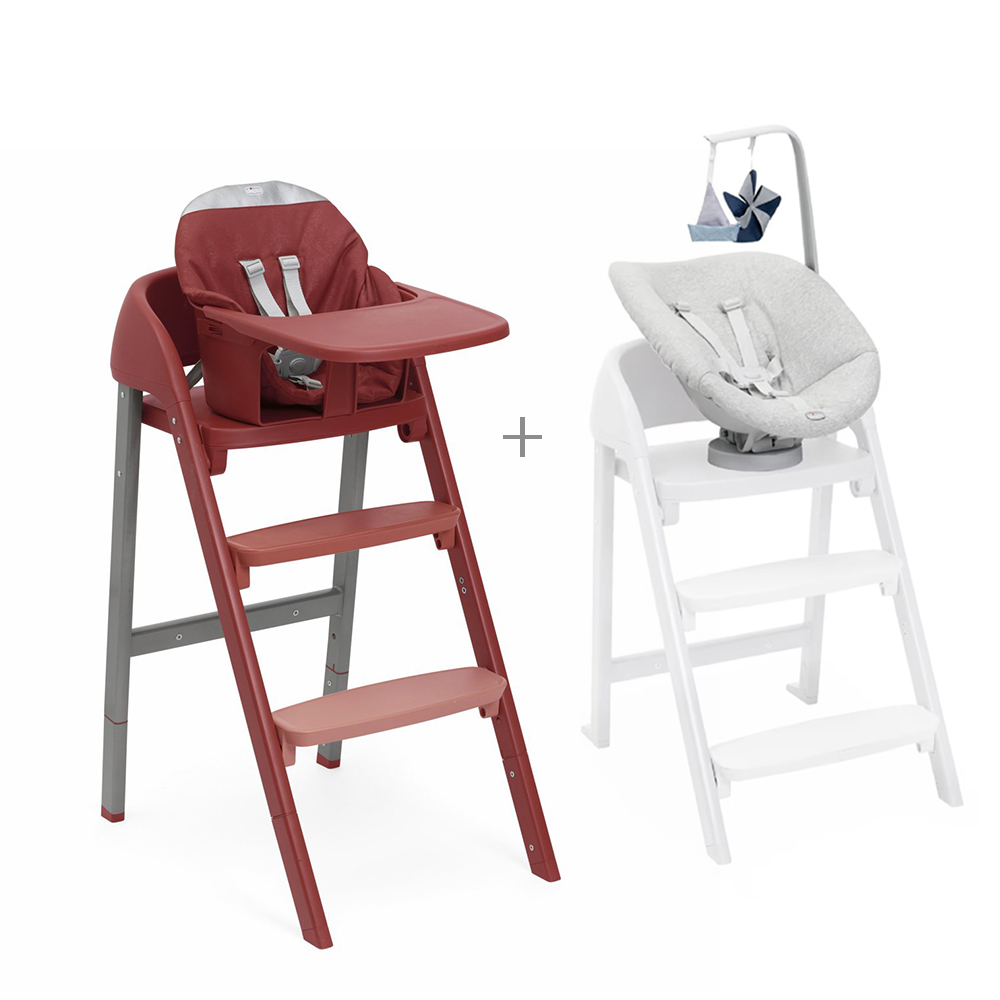 CHICCO - Sedia Evolutiva Crescendo Up Colorado Red+ Sdraietta Recliner