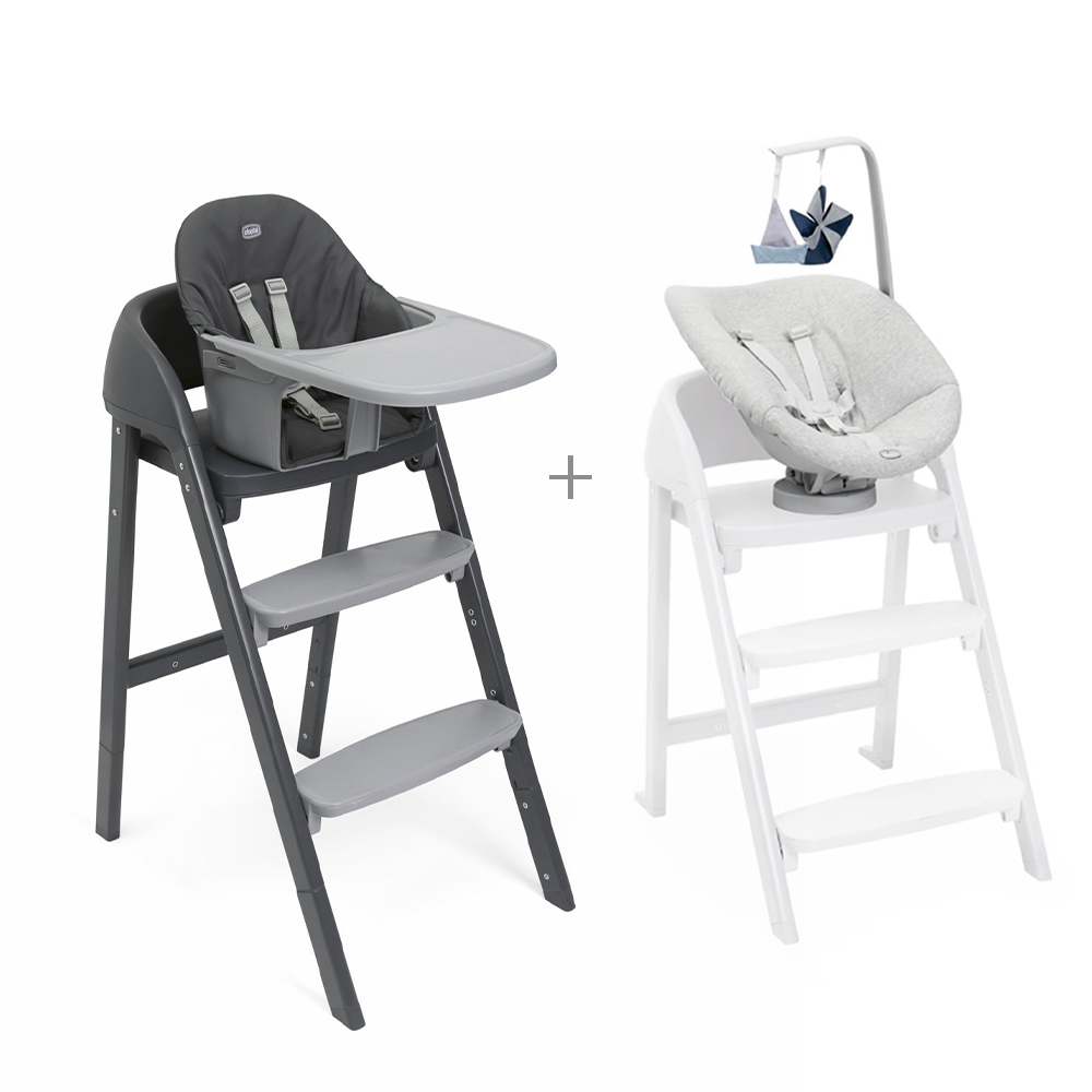 CHICCO - Sedia Evolutiva Crescendo Up Etna Black Re Lux + Sdraietta Recliner