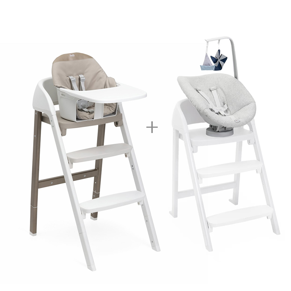 CHICCO - Sedia Evolutiva Crescendo Up Pearl Copper + Sdraietta Recliner