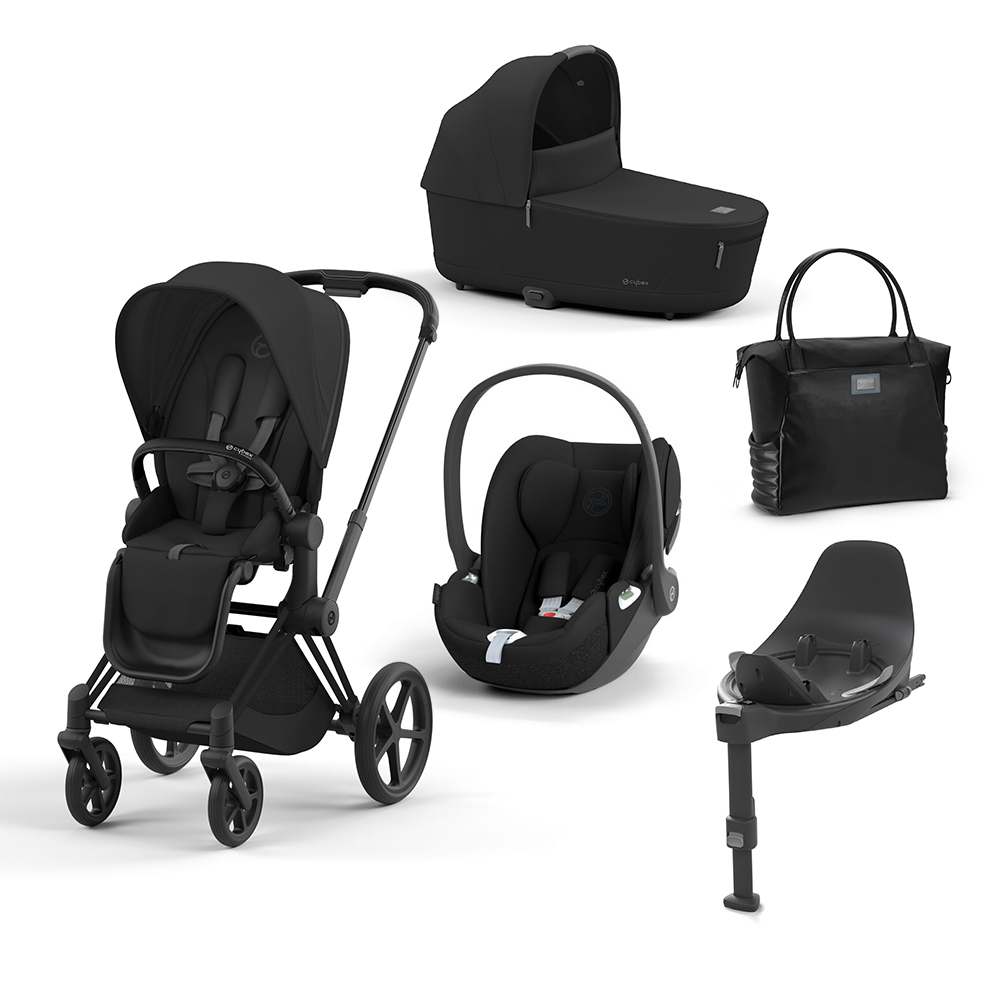 CYBEX PLATINUM - Trio Priam Sepia Black con Telaio Matt Black e Base T + Borsa (OMAGGIO)