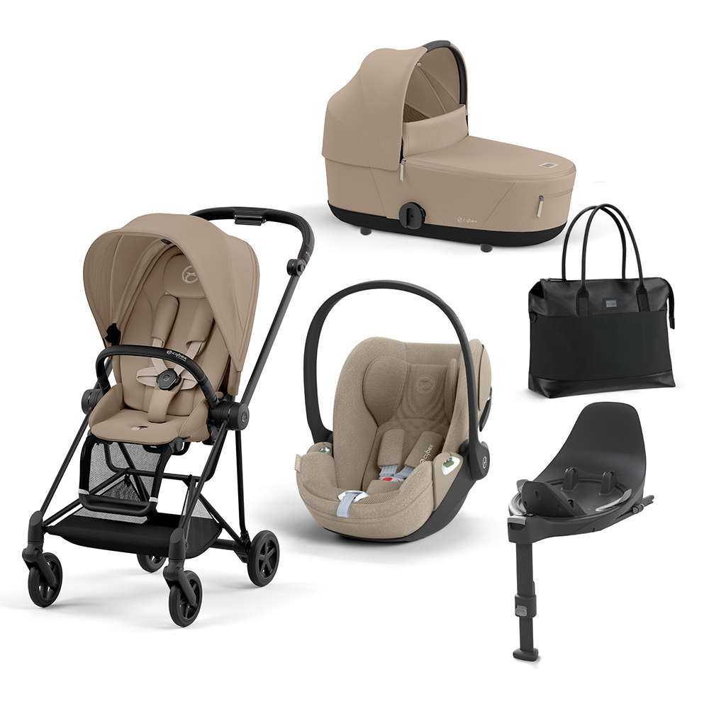 CYBEX PLATINUM - Trio Mios Cozy Beige con Telaio Matt Black e Base T + Borsa (OMAGGIO)