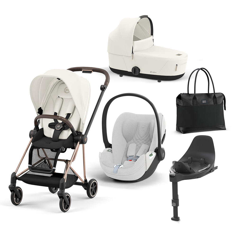 CYBEX PALTINUM - Trio Mios Off White con Telaio Rosegold e Base T + Borsa (OMAGGIO)
