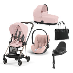 CYBEX PLATINUM - Trio Mios Peach Pink con Telaio Rosegold e Base T + Borsa (OMAGGIO)