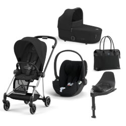 CYBEX PLATINUM - Trio Mios Sepia Black con Telaio Chrome Black e Base T + Borsa (OMAGGIO)