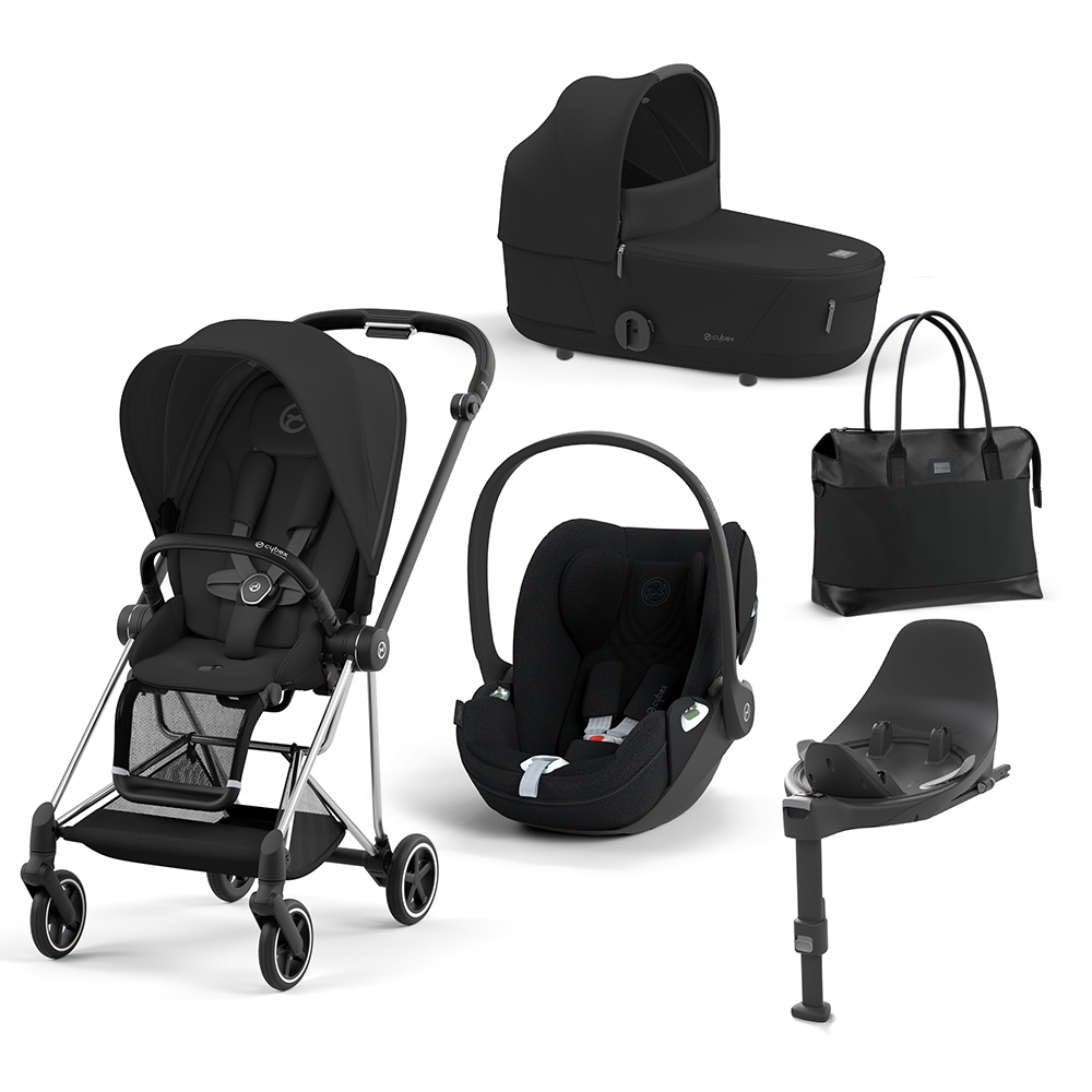 CYBEX PLATINUM – Trio Mios Sepia Black con Telaio Chrome Black e Base T + Borsa (OMAGGIO)