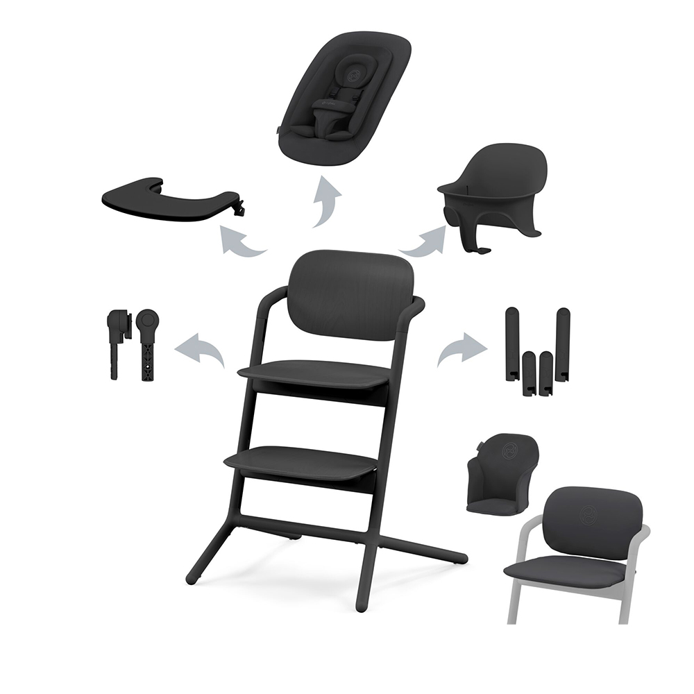 CYBEX GOLD - Lemo 4 in 1 Stunning Black e Inserto Comfort OMAGGIO