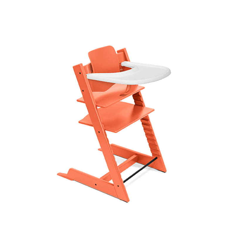 STOKKE - Seggiolone Tripp Trapp Terracotta + Baby Set e Vassoio