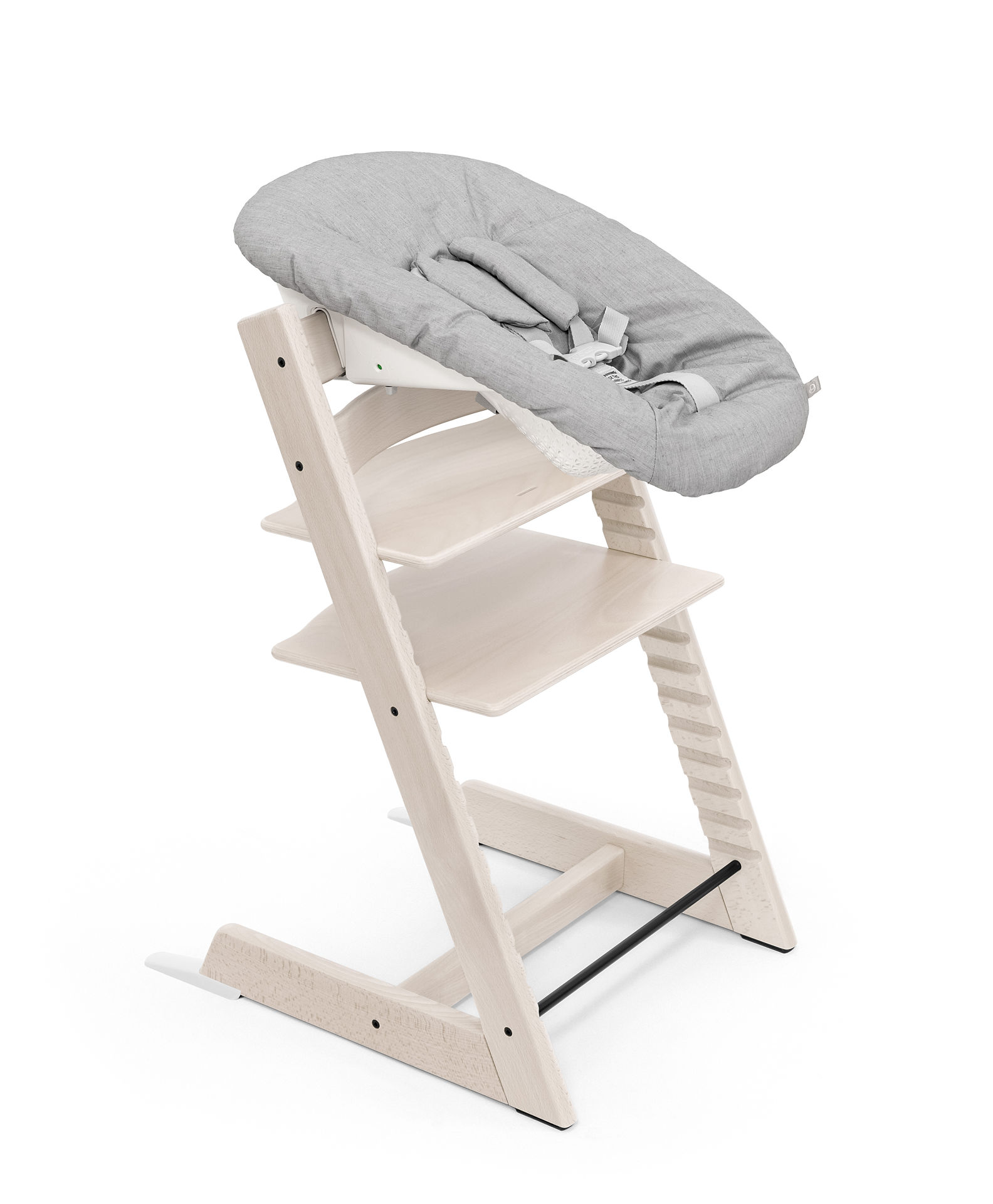 STOKKE - Seggiolone Tripp Trapp Sbiancato Calce + Newborn