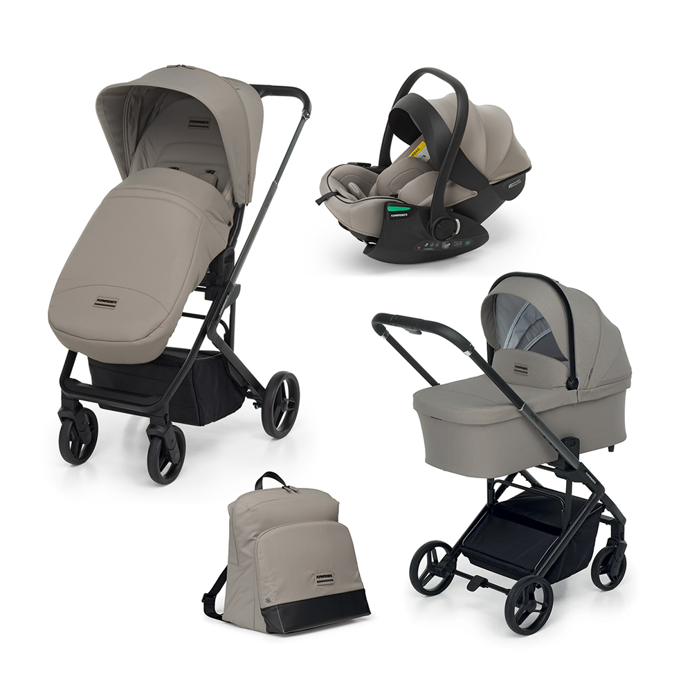 FOPPAPEDRETTI – Trio Tic Toc Desert Disk con Seggiolino Auto Disk Infant Rekline + Borsa e Coprigambe OMAGGIO