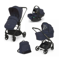 FOPPAPEDRETTI - Trio Tic Toc Navy con Seggiolino Auto Disk Infant Rekline + Borsa e Coprigambe OMAGGIO