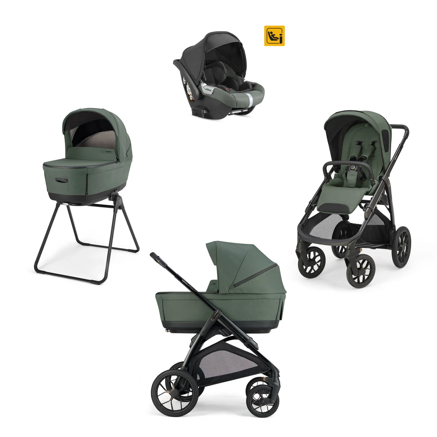 INGLESINA - Trio Aptica XT Taiga Green con Navicella Open Up e Seggiolino Auto Darwin Infant 2026