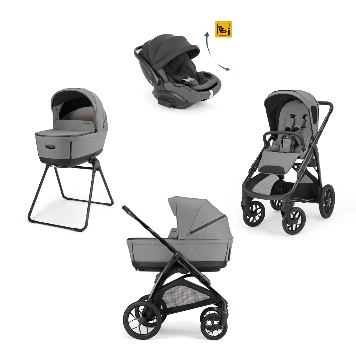 INGLESINA - Trio Aptica XT Canyon Grey con Navicella Open Up e Seggiolino Auto Darwin Recline Evo 2026