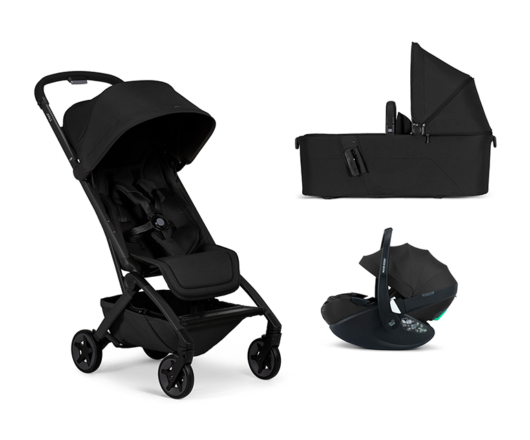 JOOLZ - Trio Aer² Space Black con Navicella e Seggiolino Auto Pebble 360 Pro²