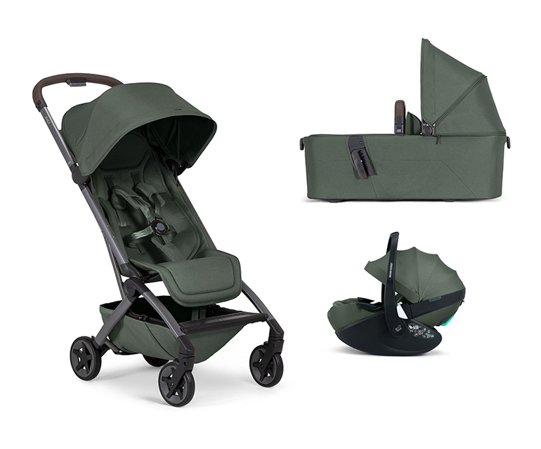JOOLZ - Trio Aer² Forest Green con Navicella e Seggiolino Auto Pebble 360 Pro²