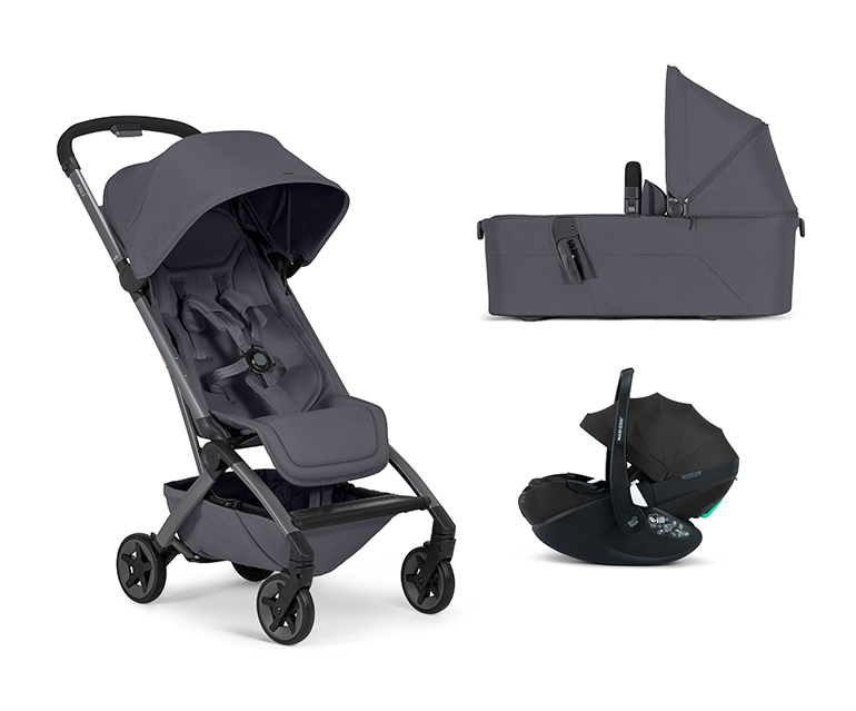 JOOLZ - Trio Aer² Stone Grey con Navicella e Seggiolino Auto Pebble 360 Pro²