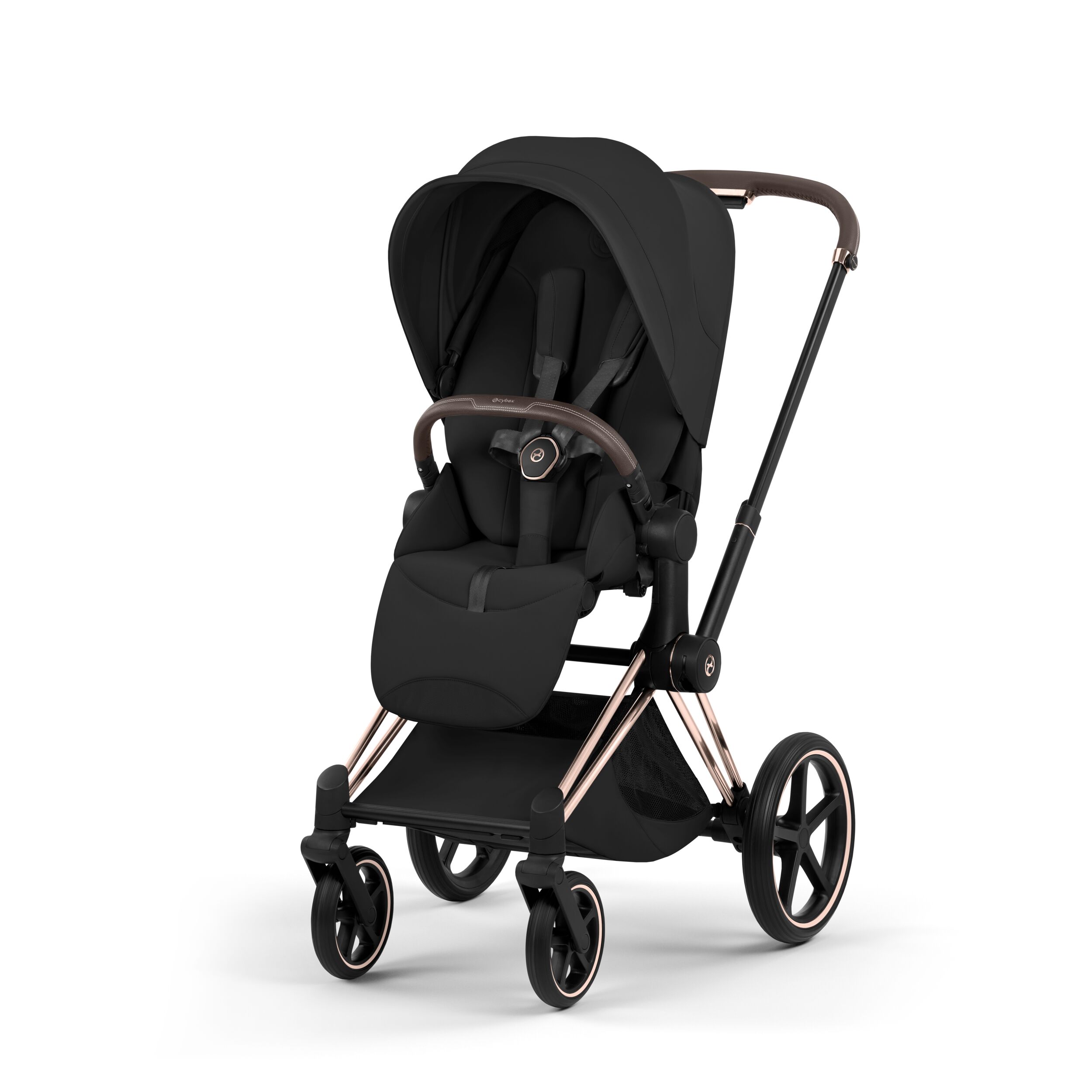CYBEX PLATINUM - Passeggino Priam Style Sepia Black con Telaio Rosegold 2026
