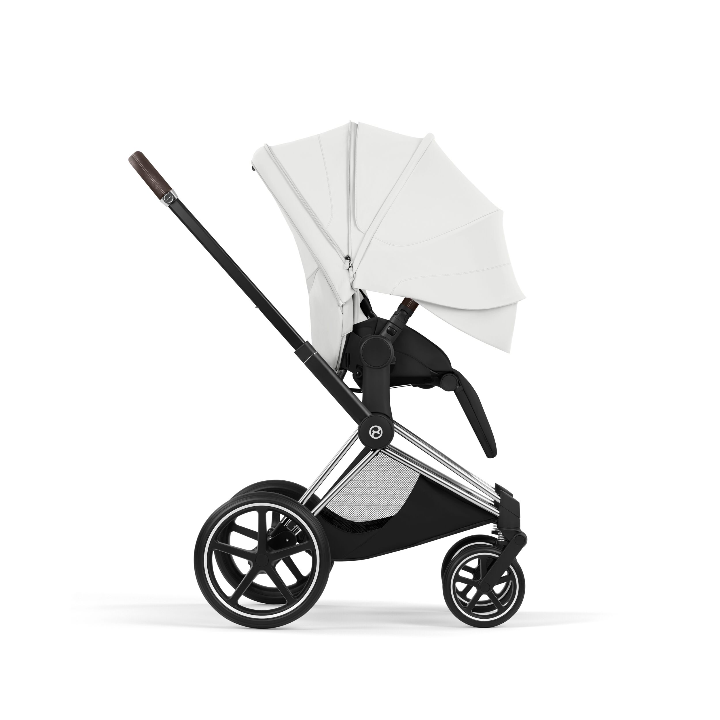 CYBEX PLATINUM – Trio Priam Style Off White con Telaio Chrome Brown e Seggiolino Auto Cloud-T - immagine 7