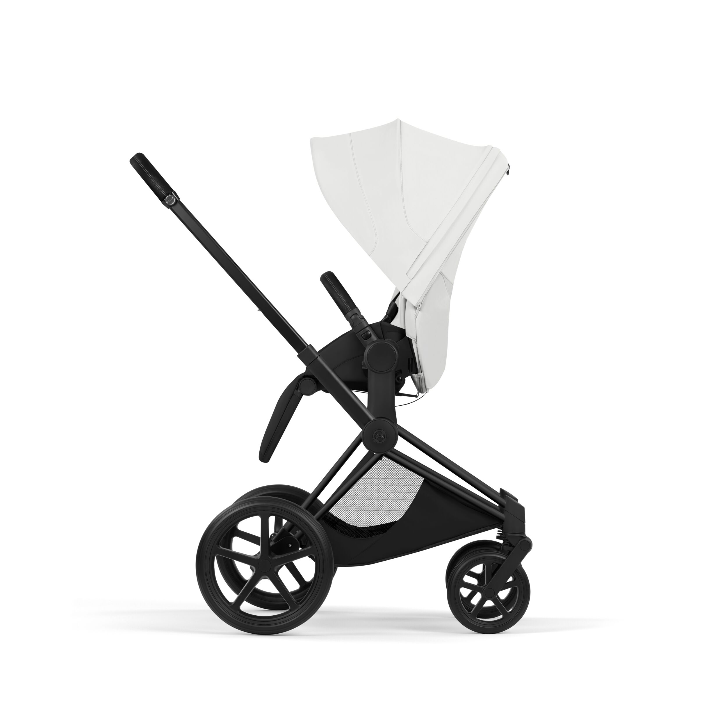 CYBEX PLATINUM – Trio Priam Style Off White con Telaio Matt Black e Seggiolino Auto Cloud-T - immagine 4