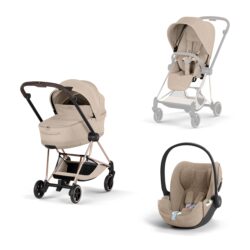 CYBEX PLATINUM - Trio Mios Style 2026 Cozy Beige con Telaio Rosegold e Seggiolino Auto Cloud -T